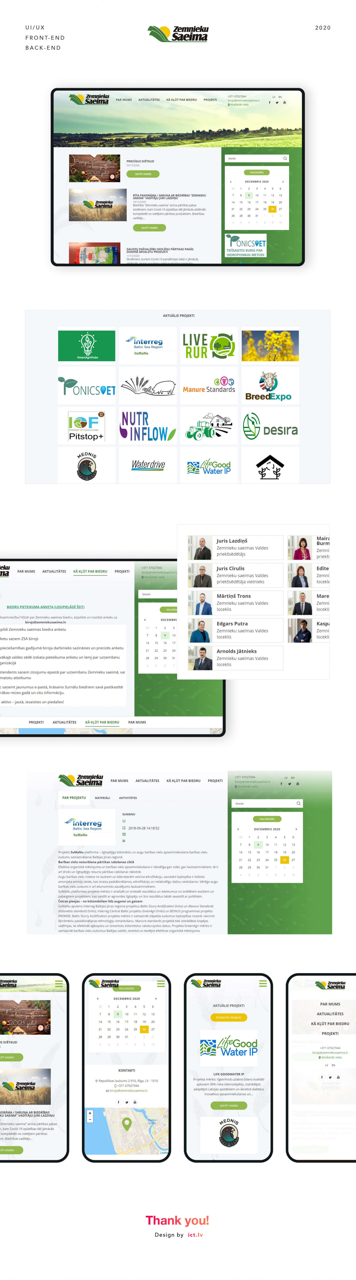 Zemnieku Saeima website development